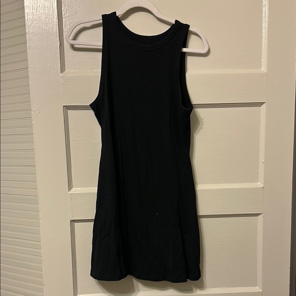 Black Sleeveless Women's Cotton Dress